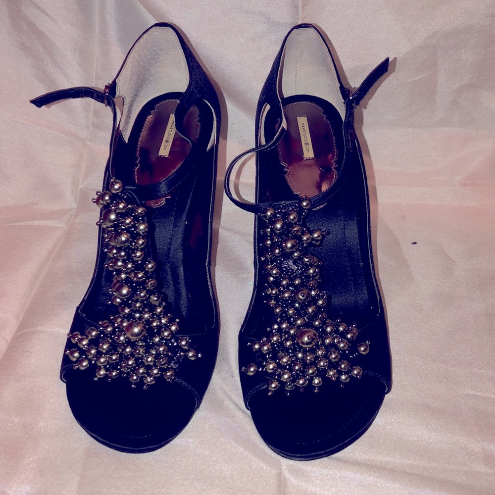 MaxStudio.com black jeweled heels